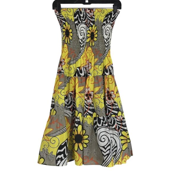 Speed Control New York Dress Womens Size Small Smocked Floral Fit Flare - Picture 3 of 10